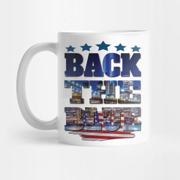 Show Police Support Thin Blue Line Back the Blue American Flag Gifts NYC by Envision Styles